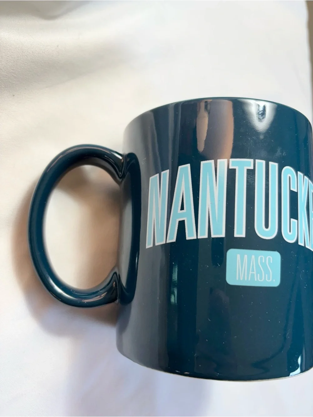 NANTUCKET Teal Ceramic Mug